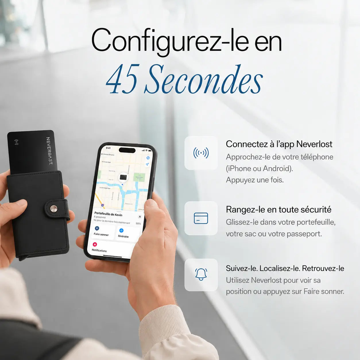NeverLost™ — Carte de Localisation